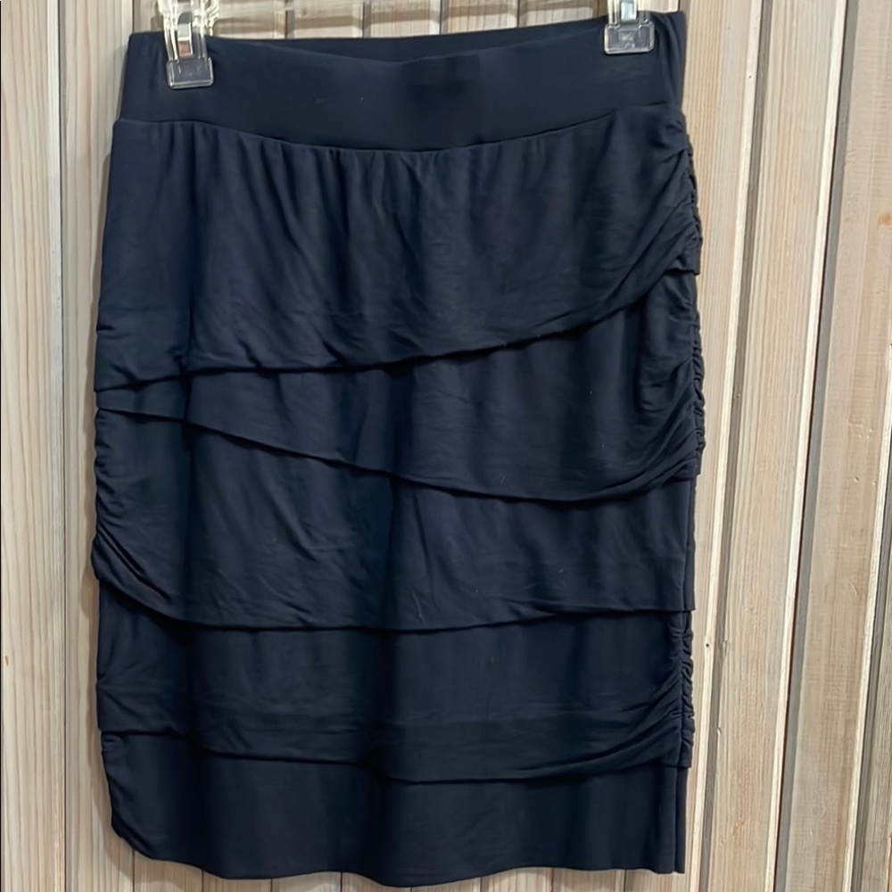 Tribal Blue Ruched Pencil Skirt for Cocktail